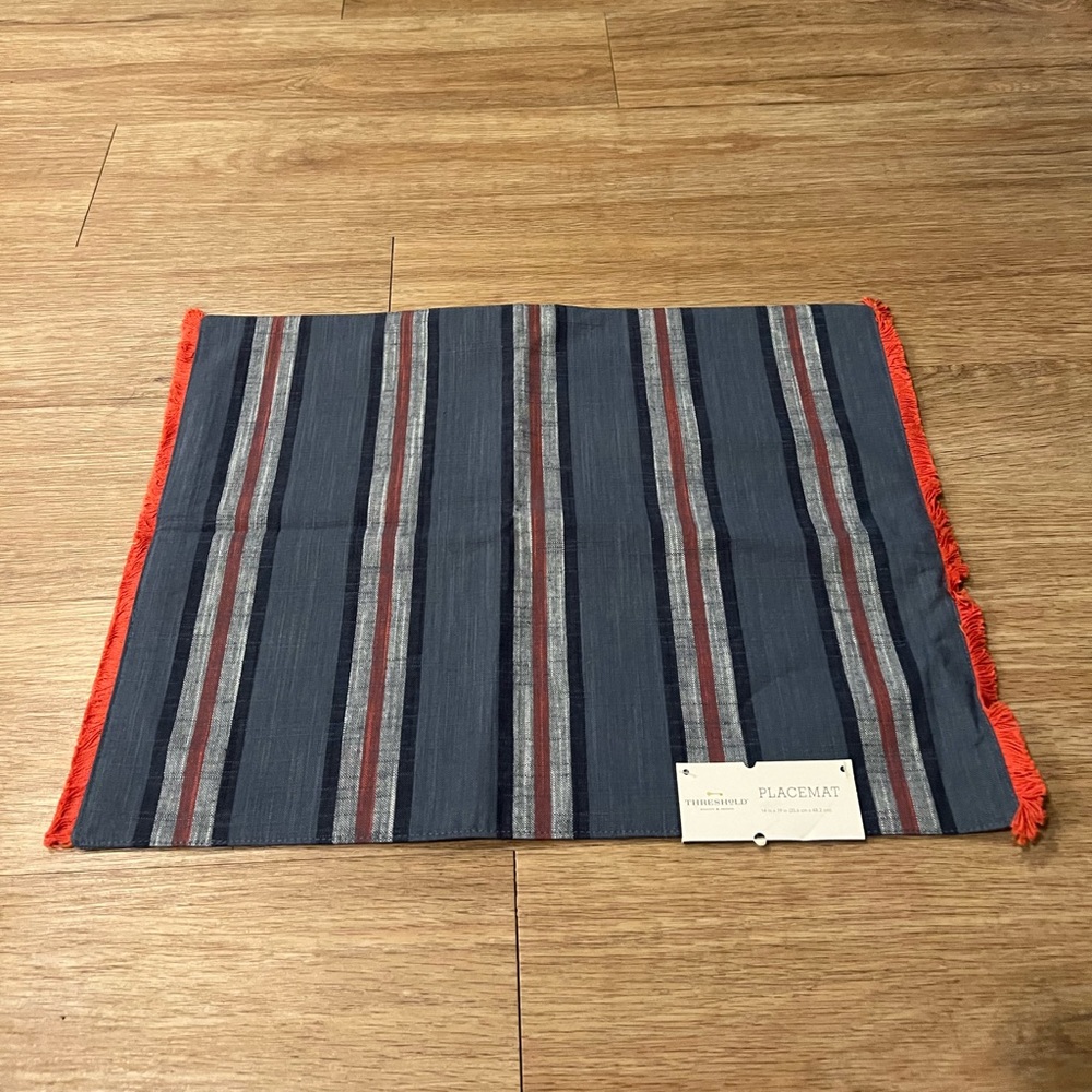 NWT Set of 2 / Threshold Striped Cotton Placemats